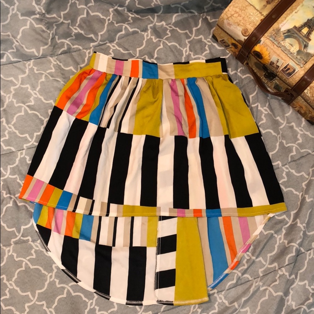 High-low Multicolor skirt
